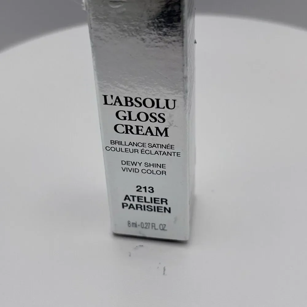 LANCOME L'ABSOLU GLOSS CREAM Shine Lip Color 213 Atelier Parisie 0.27oz/8ml NIB